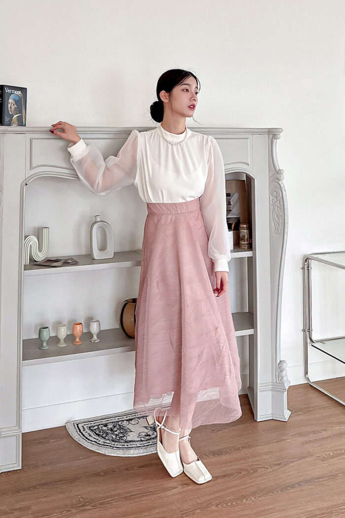 IMG_2320 23FEB#14典雅紗質接袖襯衫