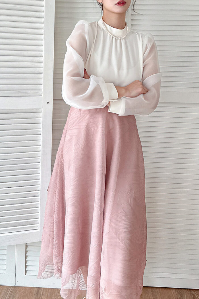 IMG_2335 23FEB#14典雅紗質接袖襯衫