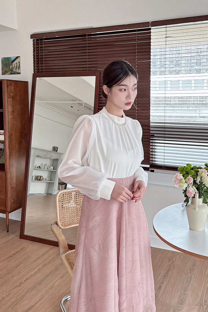 IMG_2352 23FEB#14典雅紗質接袖襯衫