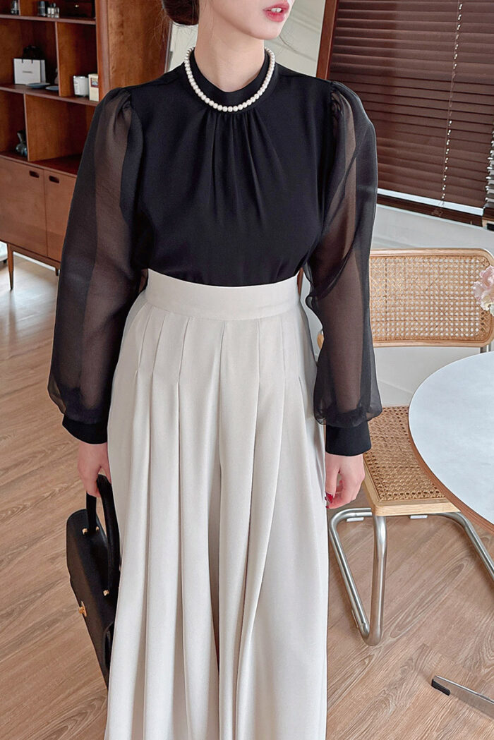 IMG_2425 23FEB#14典雅紗質接袖襯衫