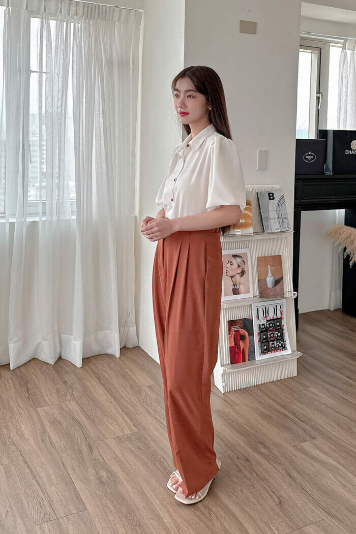 20230532-12 23MAY#32 推薦款-Vintage配釦五分澎袖襯衫