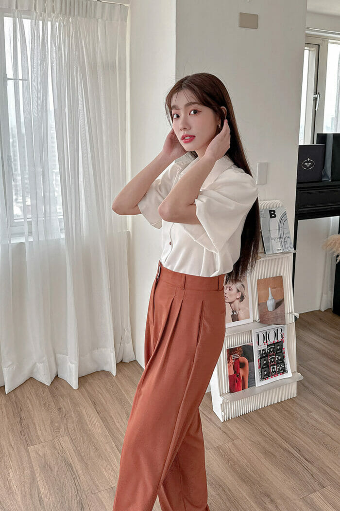 20230532-13 23MAY#32 推薦款-Vintage配釦五分澎袖襯衫