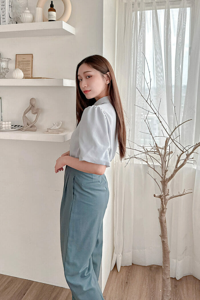 20230532-20 23MAY#32 推薦款-Vintage配釦五分澎袖襯衫