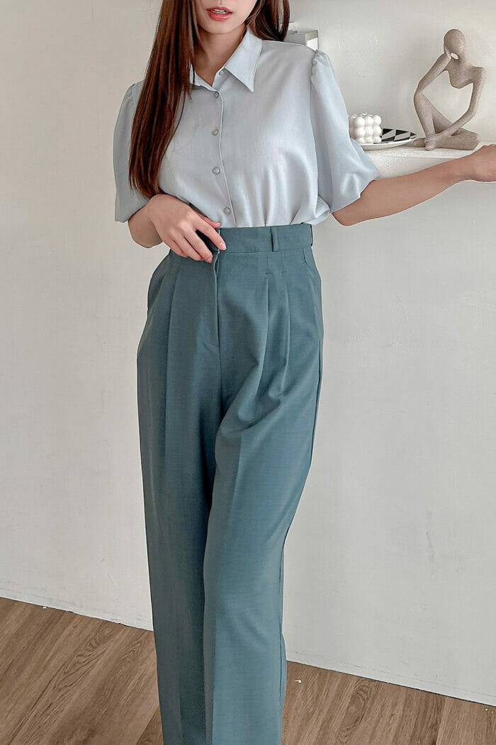 20230532-22 23MAY#32 推薦款-Vintage配釦五分澎袖襯衫