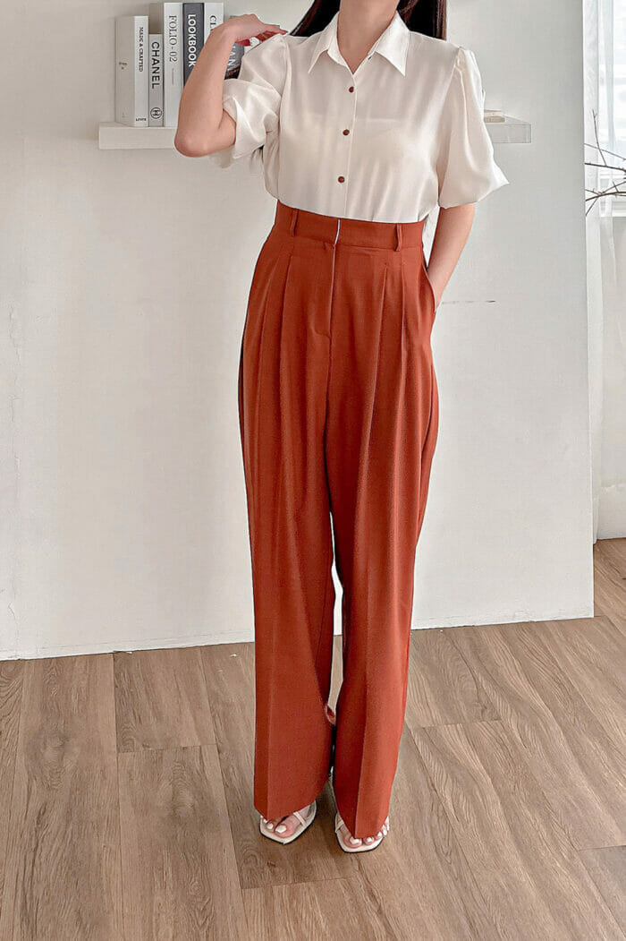 20230532-4 23MAY#32 推薦款-Vintage配釦五分澎袖襯衫