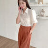 20230532-9 23MAY#32 推薦款-Vintage配釦五分澎袖襯衫
