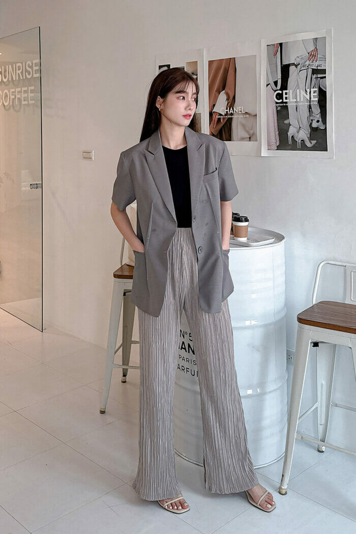 23MAY#41 挺版腰身劍領短袖西外