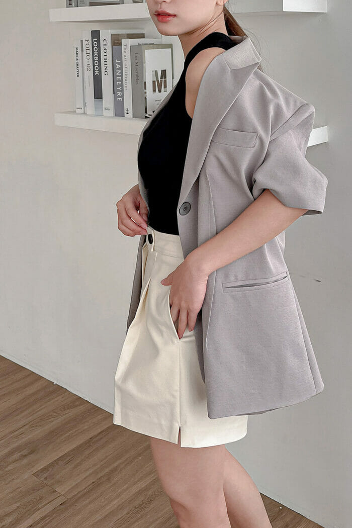 23MAY#41 挺版腰身劍領短袖西外